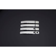 Nissan Qashqai Uyumlu Kapı Kolu Sensörlü 4 Parça 2007-2014 Paslanmaz Krom