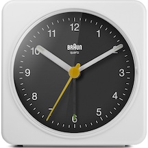 Braun Bc03wb Beyaz-siyah Klasik Seyahat Analaog Alarmlı Masa Saati Brn.bc03wb
