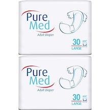 Puremed Yetişkin Bezi Bel Bantlı Tekstil Yüzey L - Büyük 60 Adet