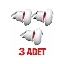 3 Adet Çekvalfli Adaptör Conta Ø50 Lavabo Gideri Koku Ve Böcek Önleyici Kolay Montaj Beyaz