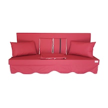 Mirzade Aqua Salıncak Minderi Su Geçirmez Kumaş Gri Sünger Fermuarlı Set-salıncak Bordo