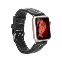 Apple Watch Uyumlu Deri Kordon 42-44-45mm Nm3-as1 Siyah