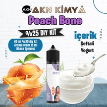 Peach Bone Yoğun Dıy Kit Şeftali Yogurt Gıda Aroması %25 Oranda Aroma İçerir Hazır Değildir 60 Ml
