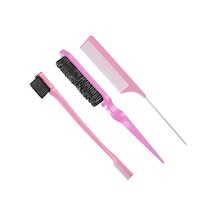 Suntek 3 Parçalı Kenar Ve Arka Bakım Fırçası Seti Pembe