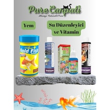 Purecanpati Japon Balığı Bakım Ve Vitamin Seti Yem, Su Düzenleyici, Vitamin Ve Mineral
