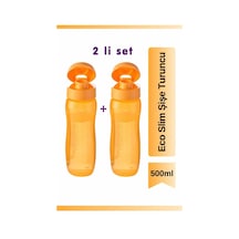 İnce Şişe 500ml Turuncu 2 Adet Turuncu
