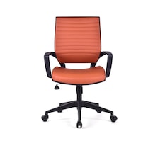 Valente Kahverengi Deri Pls Çalışma Koltuğu Ofis Koltuğu Turuncu