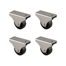Furç Sabit Teker - 32mm - Siyah Hks228 - 4 Adet Çok Renkli