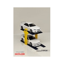 1/64 Ölçek Diorama 2 Araçlık Lift Sarı-lacivert