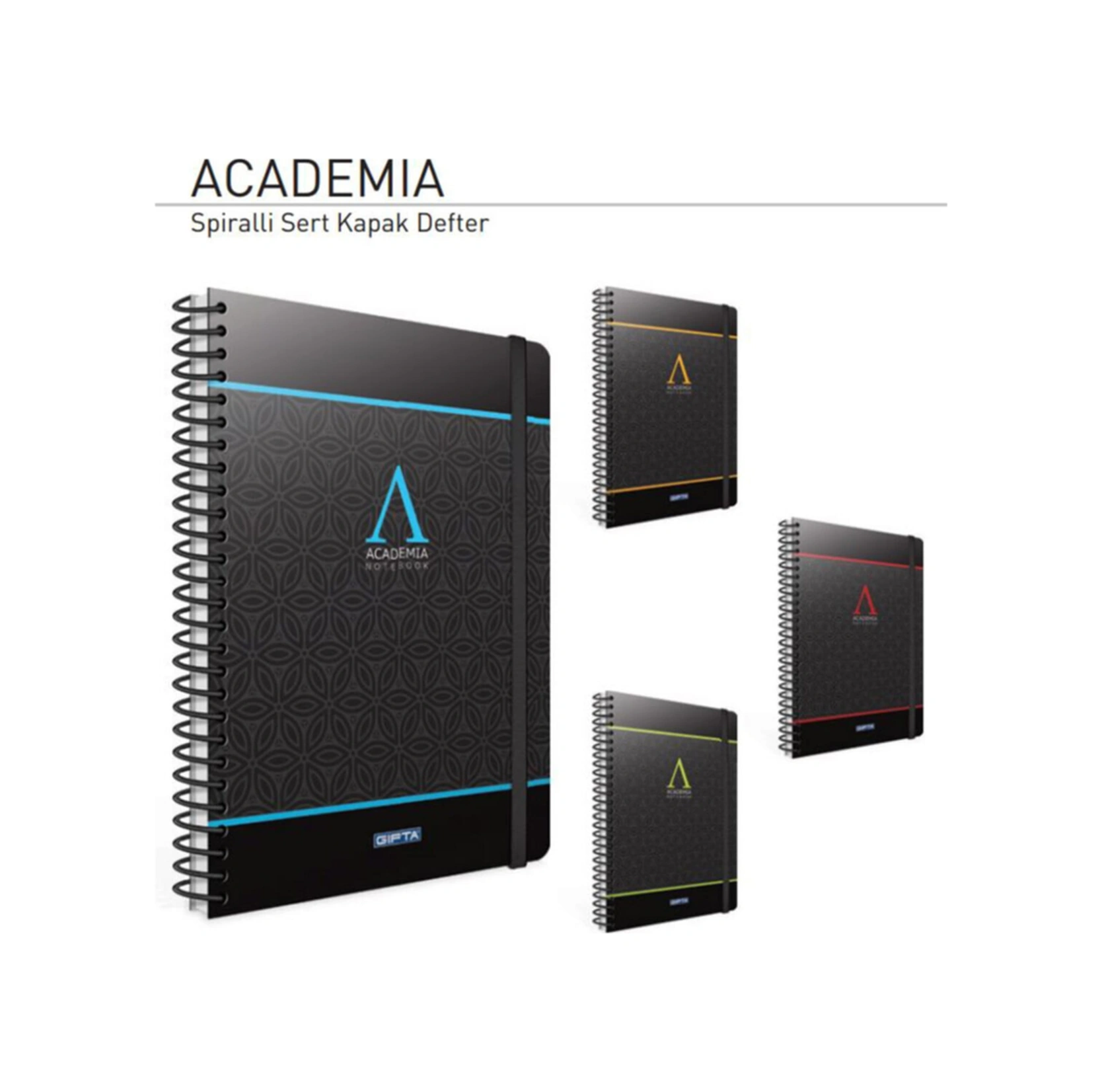 Academıa Spiralli Sert Kapak 17x24 120 Yaprak Çizgili Defter 3775 Diğer