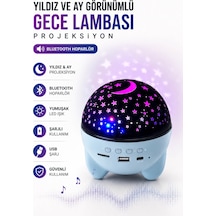 Buğz Gökyüzü Temalı Bluetooth Ve Hoparlörlü Şarjlı Çocuk Gece Lambası .
