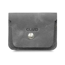 Guard Gri Crazy Patlı Kartlık Hakiki Deri Erkek / Kadın P5227 Gri