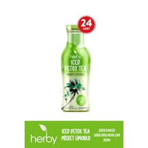 Herby Iced Detox Tea Misket Limonlu Soğuk Bitki Meyve Çayı 24 x 250 ML