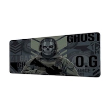 Ghost Call Of Duty Askeri Tasarım 40x90 Cm Oyuncu Mousepad Kaymaz Taban Büyük Boy