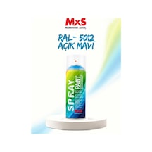 Mxs Ral 5012 Açık Mavi Akrilik Sprey Boya 400 Ml Siyah