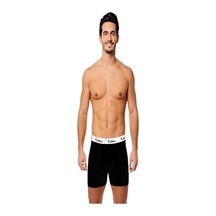 Erkek Siyah Elastan Spor Boxer Siyah