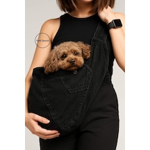 Salya Store Kedi Köpek Taşıma Çantası Black Jean Köpek Taşıma Çantası 0-8 KG