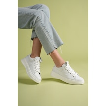 Analin Shoes Kadın Hakiki Deri Bağcıklı Casual Spor Ayakkabı Beyaz Analin Shoes Kadın Hakiki Deri Bağcıklı Casual Spor Ayakkabı Beyaz