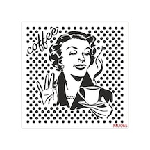 Mutfak Temalı Desenler Stencil Şablon 25X25 Mu-065