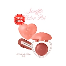 Dasique Kalp Tasarımlı Yoğun Pigmentli Köpük Yapılı Kadife Bitiş Sunan Ruj Souffle Color Pot 06 Mocha Bun 06 Mocha Bun