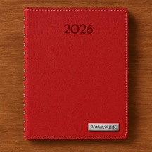 Kişiye Özel 2026 Tarihli Gizli Spiralli Kırmızı Ajanda Ve Kalem Seti Kırmızı