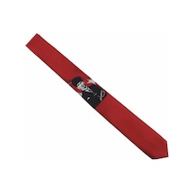 Gaffy Atatürk ve Imza Desenli Dokuma Kırmızı Kravat - Ak-14 (541368436) Kırmızı
