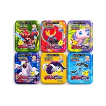 Cantex Tech Pokemon Scarlet & Violet Metal Kutu Karışık Gönderilir 6 Kutu 250-300 Kart Booster V-max - V-star - Standart Kart
