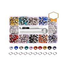 5 Mm Renkli Metal Kuş Gözü 300 Set Ve Saklama Kutusu