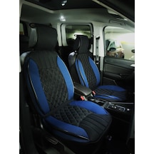 Subaru Outback Lüx Oto Koltuk Minderi Ön Arka 5'li Set Elegance Serisi Siyah Mavi