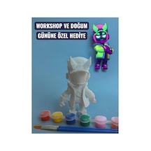 3d Fang Hacker Figür Boyama Seti - Kendin Boya Hobi Ve Etkinlik Seti - Akrilik Boya + 2 Fırça