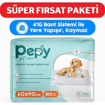 Pepy 60x90 Hijyenik Tuvalet Eğitim Pedi 30'lu 4 Paket 120 Adet