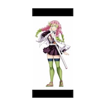 Anime- Demon Slayer - Mitsuri Kanroji Desenli Sarılma Yastığı Hugging Pillow Kılıfı Çok Renkli