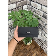 Guard Mat Siyah Hakiki Deri Çıtçıtlı Kadın Cüzdanı // Grd260516wt1184 Diğer