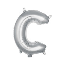 C Harf Gümüş Folyo Balon16 İnç 36 Cm