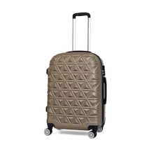 Reymond Luggage Piramit Desen ABS Seyahat Valizi, Canyon Serisi,  Gold - Orta Boy Altın