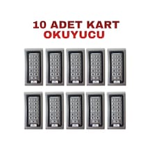 Sr-200 Em Metal Kasa Kartlı Ve Şifreli Geçiş Sistemi Rfıd Proximity Kart Okuyucu 125 Khz 10 Adet