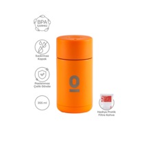 Frank Green Turuncu Düğme Kapaklı Mini Termos 355 ML No:124