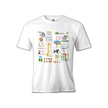 İngilizce - Sınavlar Beyaz Erkek Tshirt