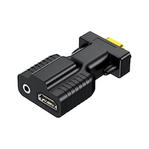 Hdmı - Vga Dönüştürücü Adaptör Kablo, 1080p Full Hd Görüntü Ve 3.5mm Ses Destekli Çevirici, Laptop Pc Oyun Konsolu Monitör Tv Projektör Uyumlu, Tak Çalıştır Z125