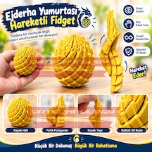 Ejderha Yumurtası Hareketli Dragon Egg Fidget Stres Sarı