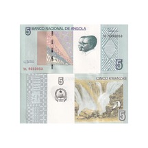Angola 2012 Yılı 5 Kwanzas Kağıt Para Çil Unc Koleksiyon Para
