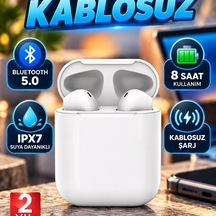 2. Nesil Bluetooth 5.0 Dokunmatik Kulaklık Ipx7, 8 Saat Kullanım, Kablosuz Şarj 00