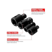 Tongxida 4 Parça Çelik Adaptör Seti - 1/4, 3/8, 1/2 İnç - Makas Ve Uygulamalar İçin