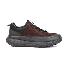 Erkek Kahverengi Kalın Tabanlı Nubuk Deri Sneaker