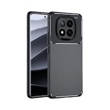 Xiaomi Redmi Note 14 Pro Plus Uyumlu Kılıf Auto Focus Karbon Kapak - Siyah