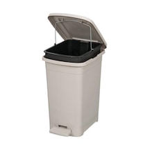 Omnipazar Elf-i343 Slim Pedallı Plastik Çöp Kovası İç Kovalı 15 Lt Gri