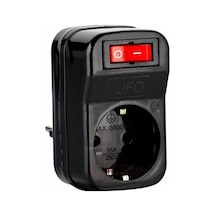 Tekli Akım Korumalı Anahtarlı Priz 16a 250v, Max 3500w Aşırı Yük Koruması Siyah 0