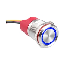 Wd19t-p1-e 19mm Dokunmatik Touch Metal Buton - Mavi