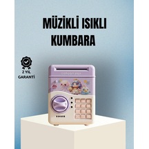 Işıklı Sesli Şifreli Otomatik Para Çeken Kumbara Mor Mh-hs8753-5964