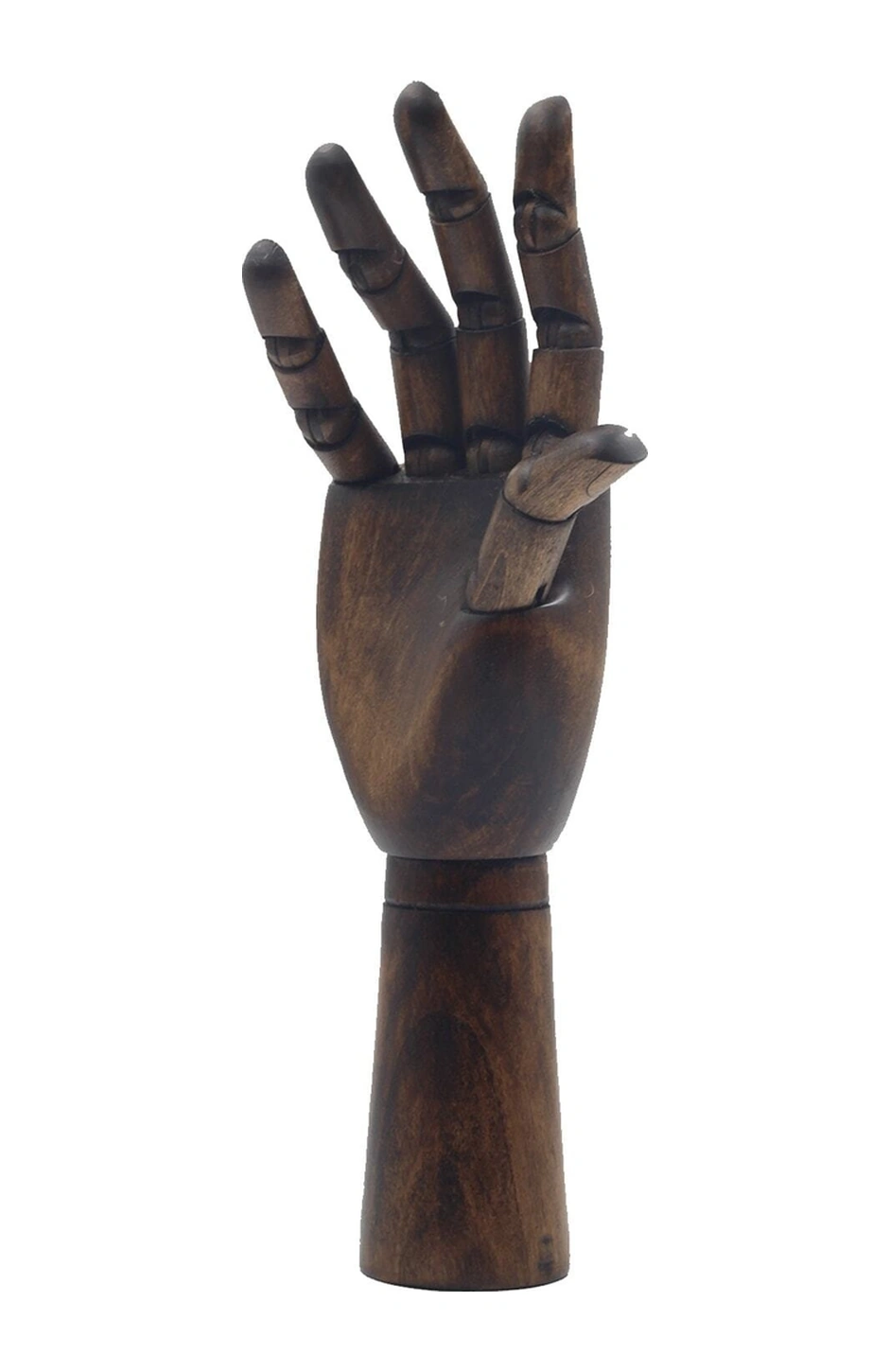 Ahşap Model Mankeni Sağ El Bayan Ceviz Boyalı 25 Cm 9382
